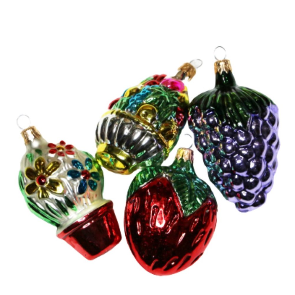 Vintage Christmas Fruit Ornaments